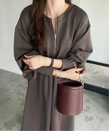 【SALE／20%OFF】GeeRA 前後2WAYハーフジップワンピース ジーラ ワンピース・ドレス ワンピース ブラック…