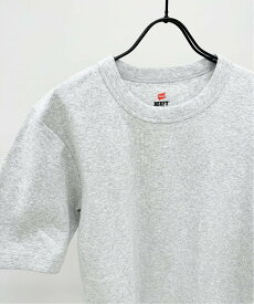 U by SPICK&SPAN 【Hanes / ヘインズ】 BEEFYリブクルーネックTシャツ HM1-R103 ユーバイスピックアンドスパン トップス カットソー・Tシャツ ブラック グレー ホワイト