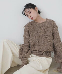 �ySALE�^40%OFF�zLIAN �����_���t�����W�j�b�g�v���I�[�o�[ ���A�� �g�b�v�X �j�b�g �z���C�g �O���[ �u���E���y���������z