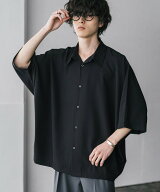 Rocky Monroe 接触冷感 とろみビッグシルエットドルマン半袖シャツ ロッキーモンロー トップス シャツ・…