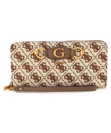 【SALE／60%OFF】GUESS GUESS 財布 (W)IZZY Large Zip Around Wallet ゲス 財布・ポーチ・ケース 財布 ネイビー ブラウン【送料無料】