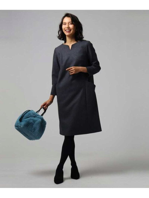 Untitled Bigポケットキーネックウールワンピース Rakuten Fashion 楽天ファッション 旧楽天ブランドアベニュー V6