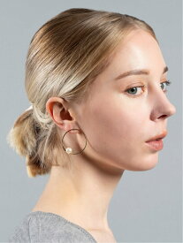 【SALE／70%OFF】KU-CROISSANT 【petitcro】ポイントパール フープピアス クークロワッサン アクセサリー・腕時計 ピアス ゴールド