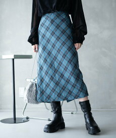 【SALE／54%OFF】WEGO LADY'S バイアスチェックスカート ウィゴー スカート ロング・マキシスカート ブルー ブラック
