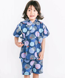 SLAP SLIP 【お揃い】モチーフ総柄甚平(80~130cm) ベベ オンライン ストア 着物・浴衣・和装小物 浴衣 ホワイト ブルー ネイビー