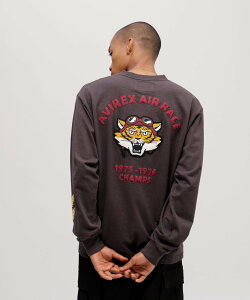 �ySALE�^30%OFF�zAVIREX �sA.A.R.C�tTIGER CHAMPS SLUB L/S T-SHIRT �A���B���b�N�X �g�b�v�X �J�b�g�\�[�ET�V���c �l�C�r�[ �O���[ �z���C�g�y���������z
