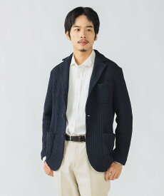 【SALE／60%OFF】BEAMS HEART MEN ウールブレンドニット 2ボタン ジャケット 25FW ビームス アウトレット トップス ニット ブラック ネイビー【送料無料】