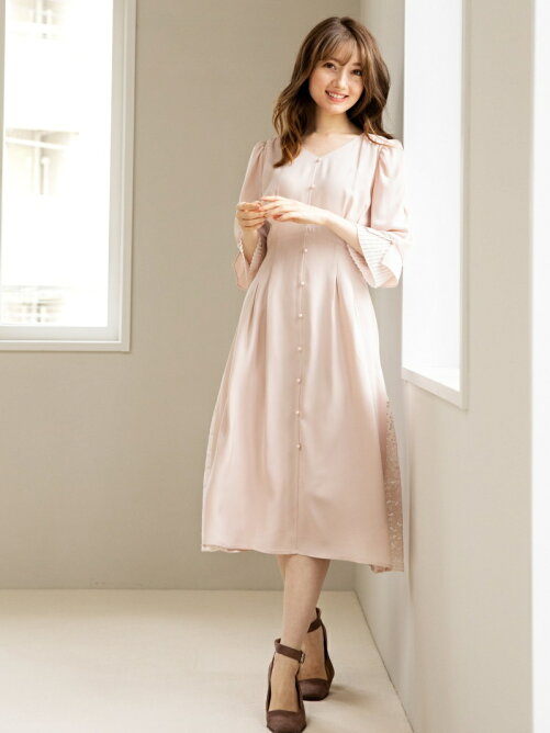 Misch Masch 袖プリーツ脇レースワンピース Rakuten Fashion 楽天ファッション 旧楽天ブランドアベニュー Dg8622