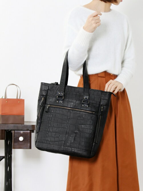 Jamale Jamale 日本製牛革縦型トートバッグメンズクロコダイル型押しキャンバストート Rakuten Fashion 楽天ファッション 旧楽天ブランドアベニュー T