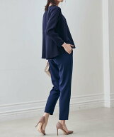 【SALE／27%OFF】Ranan 【2点セット】洗える/ストレッチ ペプラムブラウス&テーパードパンツセットアップ…