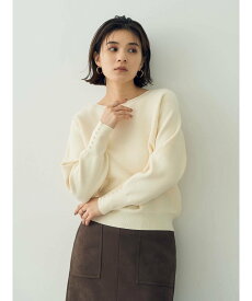 【SALE／40%OFF】YECCA VECCA 袖パールドルマンニット イェッカヴェッカ トップス ニット ホワイト オレンジ グリーン ネイビー【送料無料】