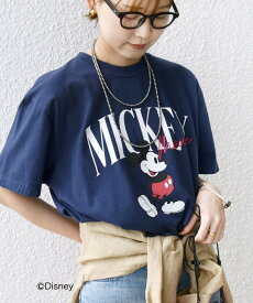 SHIPS WOMEN 《一部追加予約》GOOD ROCK SPEED:MICKEY TEE ◆ シップス トップス カットソー・Tシャツ ホワイト ネイビー【送料無料】