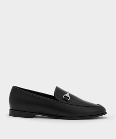 CHARLES & KEITH Leslie レスリー メタリックアクセントローファー チャールズアンドキース シューズ・靴 ローファー レッド ブラック【送料無料】