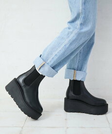 attagirl ボリュームソールサイドゴアブーツ アタガール シューズ・靴 ミュール ホワイト ブラック【送料無料】