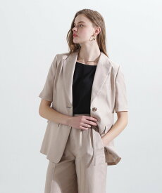 【SALE／40%OFF】PINKY&DIANNE ◆ハーフスリーブテーラードジャケット ピンキー アンド ダイアン ジャケット・アウター テーラードジャケット・ブレザー ピンク【送料無料】