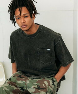 �ySALE�^40%OFF�zNAUTICA Bleach Washed Hidden Logo S/S PKT Tee �t���[�N�X�X�g�A �g�b�v�X �J�b�g�\�[�ET�V���c �x�[�W�� �u���b�N �O���[ �p�[�v�� �l�C�r�[�y���������z