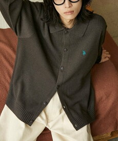 【SALE／40%OFF】U.S. POLO ASSN. 別注 POLO KNIT CARDIGAN/ポロニットカーディガン(限定展開) 25AW フリークスストア トップス カーディガン ブラック グレー ネイビー【送料無料】