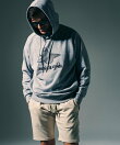 1PIU1UGUALE3 RELAX * Mark Gonzales グラデーションラインストーンフーディー