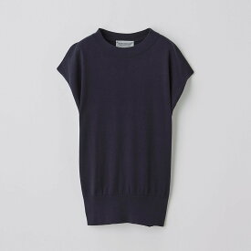 JOHN SMEDLEY フレンチスリーブコットンニットプルオーバー ｜ S4415 ｜ 30G ジョンスメドレー トップス ニット ネイビー【送料無料】