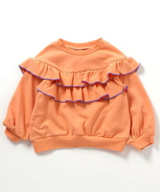 【SALE／38%OFF】apres les cours フラワー・無地メロウフリルトレーナー エフオーオンラインストア トップス スウェット・トレーナー ピンク オレンジ グリーン ブラック ホワイト