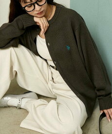 【SALE／41%OFF】U.S. POLO ASSN. 別注 CREW NECK KNIT CARDIGAN/クルーネックニットカーディガン 25AW フリークスストア トップス カーディガン ブラック グレー ネイビー【送料無料】