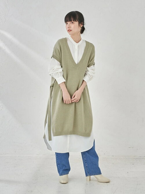 Earth Music Ecology Set2点ニットベスト シャツワンピース Rakuten Fashion 楽天ファッション 旧楽天ブランドアベニュー Cm5625