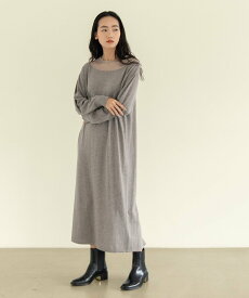 【SALE／55%OFF】SHIPS WOMEN TERRAOЯY For SHIPS:ニットコンビワンピース◇ シップス ワンピース・ドレス ワンピース ブラウン グリーン【送料無料】