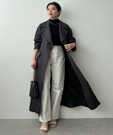 【SALE／20%OFF】anuans リネンカットオフオーバーコート アニュアンス ジャケット・アウター その他のジャケット・アウター ベージュ グレー【送料無料】