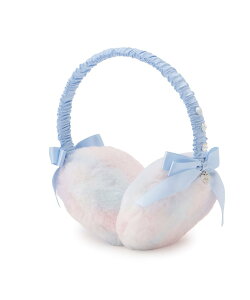 mezzo piano リボン フェイクファーイヤマフ ナルミヤオンライン ファッション雑貨 イヤーマフ ホワイト ピンク【送料無料】