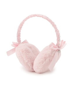mezzo piano リボン フェイクファーイヤマフ ナルミヤオンライン ファッション雑貨 イヤーマフ ホワイト ピンク【送料無料】