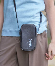 【SALE／10%OFF】DRESSTERIOR 【本革】リアルレザー ピストルラビットプリント ショルダーポーチ ドレステリア バッグ ショルダーバッグ レッド ブラック グレー【送料無料】