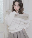 ファー付ワンショルトレーナー