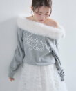 ファー付ワンショルトレーナー