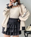 ♪『ダブルジップ/オーバーサイズ』フェイクスウェードトラックジャケット