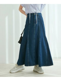 ViS 【vis-`a-vis】デニムマーメイドスカート ビス スカート デニムスカート ネイビー ホワイト ブルー