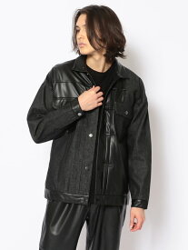 【SALE／30%OFF】B'2nd LUSOR(ルーソル)Ecoleather G JKT エコレザーGジャケット ビーセカンド ジャケット・アウター ブルゾン・ジャンパー ブラック【送料無料】