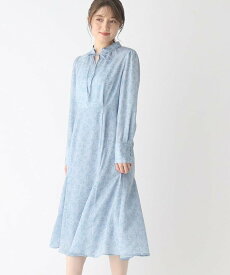 【SALE／50%OFF】index スタンドネック フラワーボウタイワンピース インデックス ワンピース・ドレス その他のワンピース・ドレス ブルー ネイビー【送料無料】