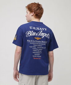 AVIREX BLUE ANGELS EMBROIDERY SHORTSLEEVE T-SHIRT アヴィレックス トップス カットソー・Tシャツ ブルー ブラック ホワイト グリーン【送料無料】