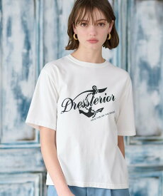 DRESSTERIOR マリンロゴプリントTシャツ ドレステリア トップス カットソー・Tシャツ ホワイト ピンク ネイビー【送料無料】