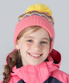 【SALE／30%OFF】phenix phenixスキーウェア ミックスボーダージュニアニットハット KIDS シフォン 帽子 ニット帽・ビーニー ピンク ホワイト