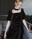 ANDRESD 【3点セット】ベロアホットフィックスドレス アンドレスド ワンピース・ドレス ドレス ブラック グレー【送料…