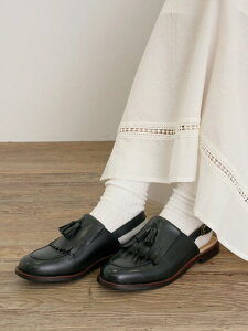 TSUHARU タッセルサンダル サマンサモスモス シューズ・靴 レースアップ・ドレスシューズ ブラック【送料無料】