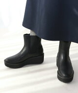【SALE／50%OFF】Fin 厚底サイドゴアブーツ【低反発スポンジ入り】 フィン シューズ・靴 ブーツ ブラウン…