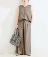 B.C STOCK 《S/Mサイズ展開》《2点セット》ウォッシャブル / リネンライクセットアップ ベーセーストック…