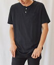 【SALE／36%OFF】Ranan ヘンリーネック半袖ポケットTシャツ ラナン トップス カットソー・Tシャツ ブラック ネイビー カーキ ブルー グレー イエロー ホワイト ピンク レッド