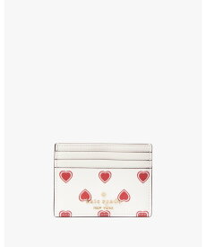 【SALE／65%OFF】kate spade new york マディソン ハートフェルト ジオ プリント ボックス スモール スリム カード ホルダー ケイトスペードニューヨーク 財布・ポーチ・ケース 名刺入れ・カードケース【送料無料】