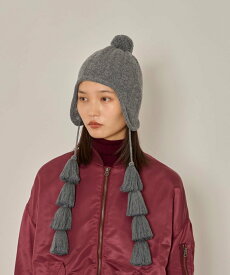 【SALE／20%OFF】arth arth Ca5 Fringe Guide Knit / アース オーバーライド 帽子 ニット帽・ビーニー ベージュ ホワイト グレー【送料無料】