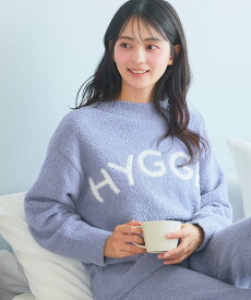 LAFUKU 【LAFUKU/ラフク】もちふわマシュマロニットHYGGEロゴトップス/ルームウェア(上下別売り) クロスマルシェ インナー・ルームウェア パジャマ ブルー ブラウン ピンク グレー ベージュ