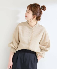 B.C STOCK ウォッシャブル / フロントフリルブラウス ベーセーストック トップス シャツ・ブラウス ホワイト ベージュ ブルー【送料無料】