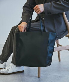 UNITED ARROWS green label relaxing SC GLR ファンクショナル レザー トートバッグ タテ V2 ユナイテッドアローズ グリーンレーベルリラクシング バッグ その他のバッグ ネイビー ブラウン【送料無料】